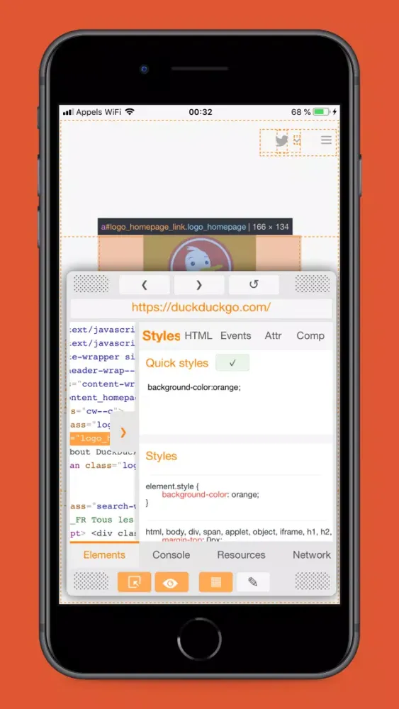 JudOrange - Web Inspector Screenshots